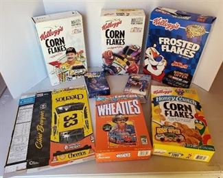 Vintage Nascar Empty Cereal Boxes