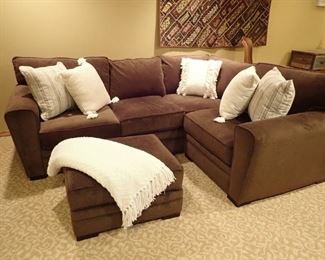 SECTIONAL  & OTTOMAN - 2 - EASY PIECES FOR MOVING - 