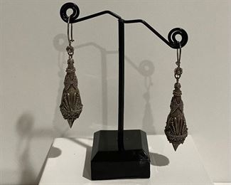 Antique silver earrings - price 100 dollars 
