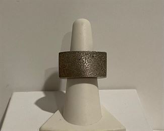 Sterling and wood ring -  size 7 - price 20 dollars 