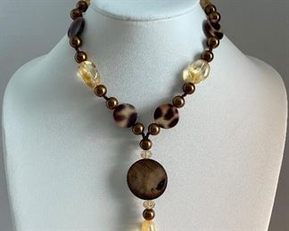 multiple stone necklace 16 1/2 inches in length - price 40 dollars