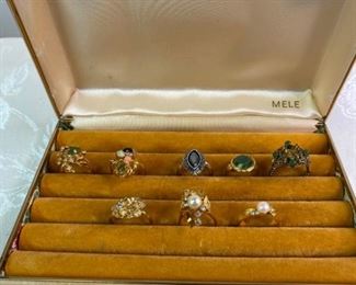 Mystery costume jewelry ring lot