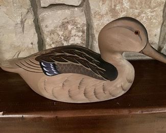 Hand Carved Painted SIGNED HORNICK Mallard Decoy.  see www.StubbsEstates.com to buy