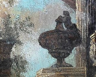 Late 17th C Charming Early Classic Italian Oil Painting detail.  see www.StubbsEstates.com for auction listing