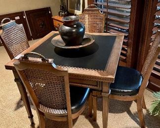 Vintage Flip-Top Gaming Table and chairs