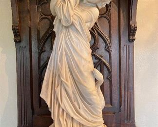 Victorian Hand Carved White Marble Child Figure.  See at see www.StubbsEstates.com for auction listing
