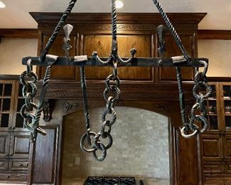18th C Rare Hand Forged Cremaillere (cooking utensil rack).  see www.StubbsEstates.com for auction listing