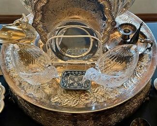 Monumental Cake Stand, Silverplate. 