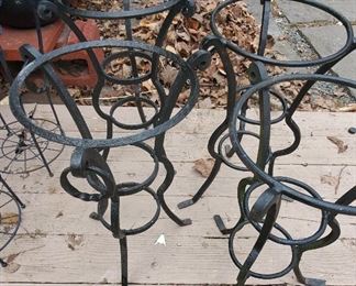 Wrought Iron plant stands.  Several other types too. 