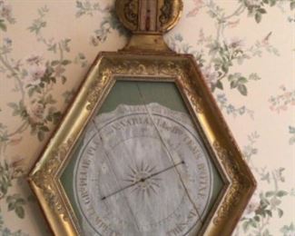 Extremely rare barometer and thermometer $4000 signed and dated 1907. 