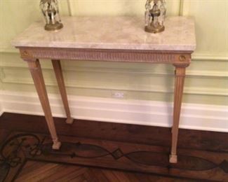 15”x 36 “ antique marble entry table $1500