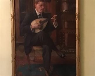 1916 oil painting of Woodrow Wilson by artist Jean Mayne 40 x 88.  $12,000