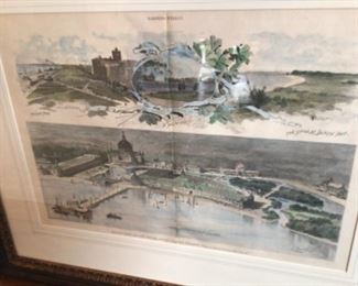 Harpers weekly framed The shore and Jackson park.            $1000