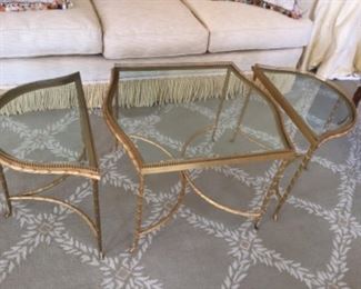 John Boone tri tables louis the xv glass bronze . Paid $14,000.  Selling for $10,500 