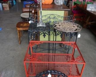 metal decor and tables