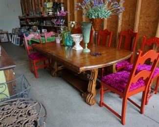 table and chairs-chairs-2 sets of 4 different style chairs
