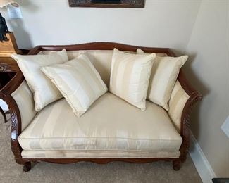 Harden Settee - Carved Solid Cherry