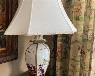 Wildwood - Hand Painted Porcelain Lamp 