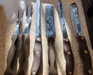 2 Carving Forks, Slicer, Spatula Spreader, Carver, Butcher Knife