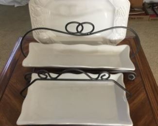 White Ceramic Serving Platters