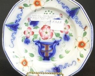 5328 - Gaudy Welsh Urn with Flowers Plate