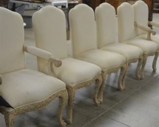 2305 - 6 White French Upholstered Chairs