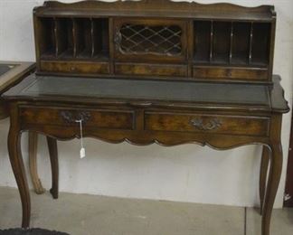 2351 - Leather Top French Desk with Shelf