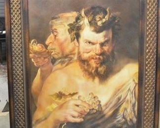 2363 - 4'1" x 5'2" Oil Painting Satyrs