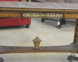 2359 - Lg. Leather Top Console Table - 6' long, 26" deep, 34 1/2" tall