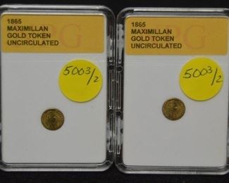 5003 - 1865 Manhattan Gold Token  Unc