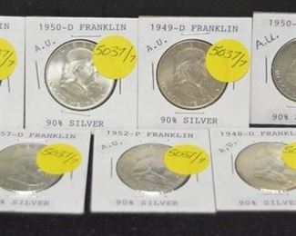 5037 - Franklin Silver Dollar AU