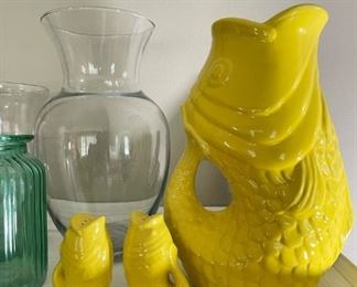 Gurgle Pot with matching salt & pepper shaker