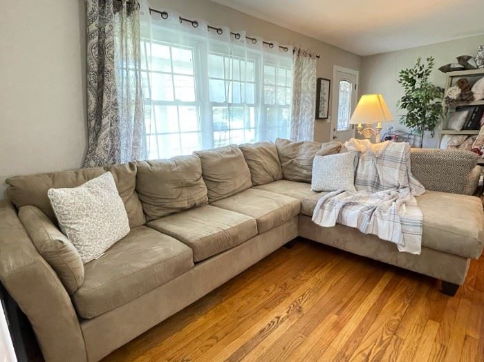 Two piece sectional sofa