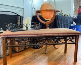 Fabric covered bench