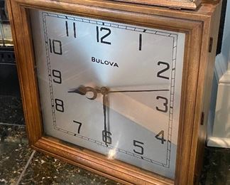 Large Bulova Wall Mantle Clock Just Serviced 