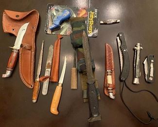 Knives, Pocket Knives, Stiletto Italy Italian, Rapala Filet, WWI, Western, Imperial, Buck