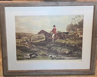 Approximately 22x18” ~ Shayer (Hunt Hunting Scene) “Full Cry” London 1883