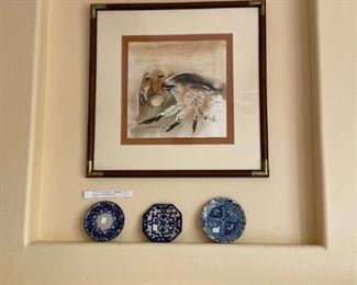 Burt Seabourn watercolor and Mexican ceramics
