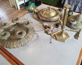 Some of the antique brass light fixtures available