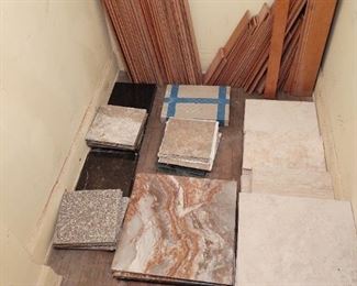 Various marvel, stone, tile pieces, someone too... for small projects