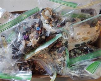 Lots of buttons! And other sewing notions