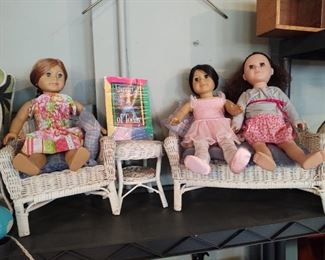 American Girl dolls and furniture