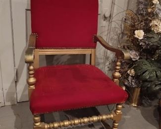 Red and gold priest chair