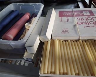 Enormous collection of candles, great variety of shapes and sizes