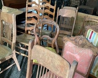 Antique & vintage chairs galore! 
