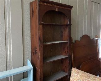 Bookcase, 3/4 antique bed