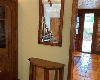 Low curio with matching mirror 