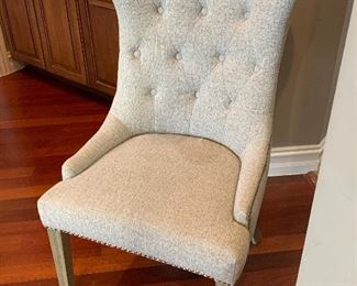 Tufted high back chair