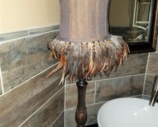 Beautiful Lamp with feather decor