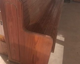 Let us pray!  12' long church pew holds an entire entourage of family & friends.  (Three pews available.)